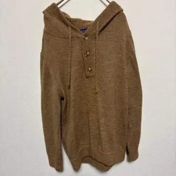 LIMITED EDITION 후드 부착 니트 스웨터 브라운