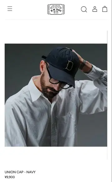 THE H.W.DOG&CO. 나일론 캡 UNION CAP 네이비