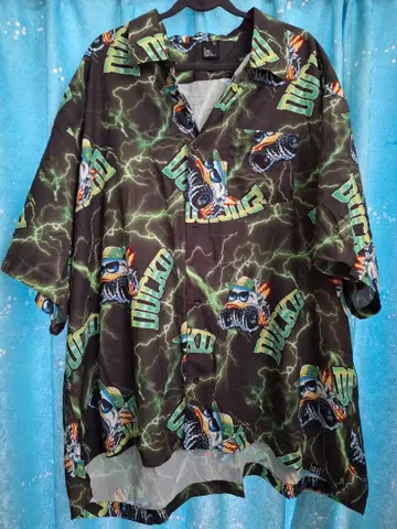 [ 빅 사이즈 ] B ONE SOUL 반팔 셔츠 6L 블랙/그린