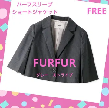 FURFUR 퍼퍼 하프 슬리브 숏 자켓 그레이 2024