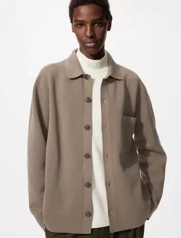 유니클로 밀라노 리브 셔츠 가디건