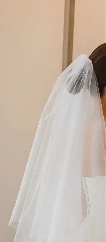 웨딩 베일 무지 라메