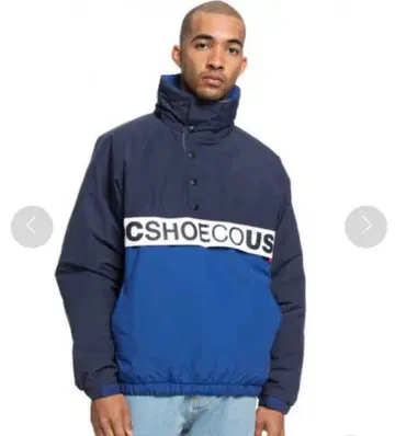 DCSHOECOUSA 하프 지퍼 나일론 자켓 네이비 블루 M