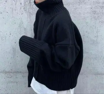 투데이풀 TODAYFUL 헤비 터틀 니트 블랙