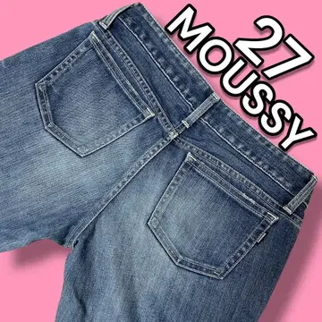 [레어] MOUSSY 스키니 데님 26사이즈 로우라이즈 블루 Y2K