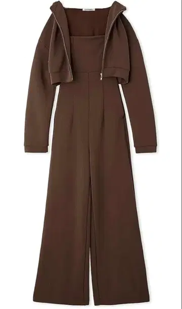 snidel 후드티 x 컷 올인원 세트 S 브라운