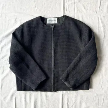 [ 새상품급 ] 투모로우랜드 블랙 노카라 자켓 사이즈 36