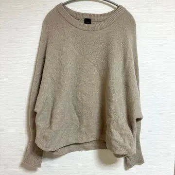 스픽 앤 스팬 23AW 돌먼 롱 리브 니트 베이지 모 소재 프리