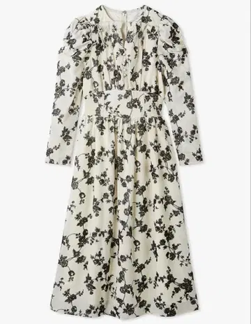 CELFORD 도트 플로키 플라워 프린트 원피스 꽃무늬 36