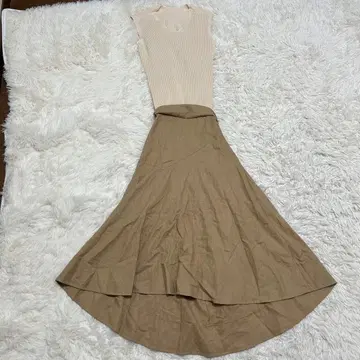 Mila Owen 미라 오웬 린넨 블렌드 슬리브리스 롱 원피스