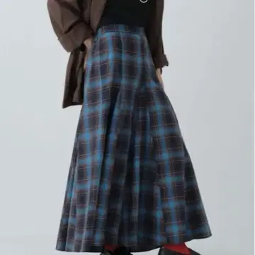 렙심 이번 시즌 신상 체크 롱 스커트