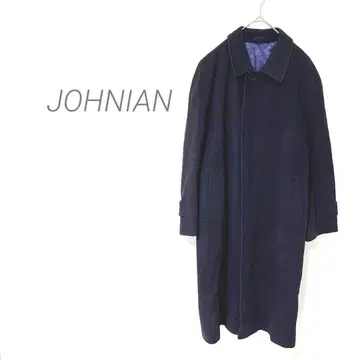 [ JOHNIAN ] 남성용 롱 코트 코디하기 쉬운 네이비 심플 네이비