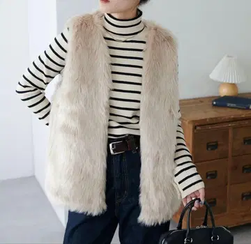 DISCOAT [WEB 한정판] 롱 퍼 베스트