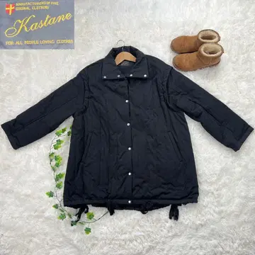 카스타네 퀼팅 리버서블 미들 코트 블랙 루즈핏 미사용