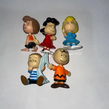 스누피 레트로 피규어 5개 세트 묶음 판매 당시 물품