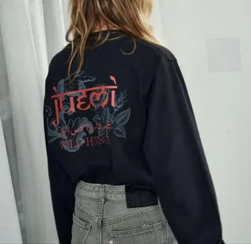 juemi 아라비아 L/S 긴팔 티셔츠 블랙