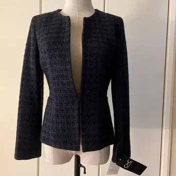 C de C 노카라 자켓 38 사이즈 다크 블루