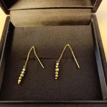 10K 각인 아메리칸 체인 귀걸이