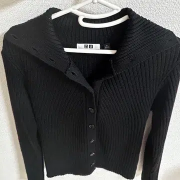 UNIQLO 메리노 블렌드 하이넥 가디건 S