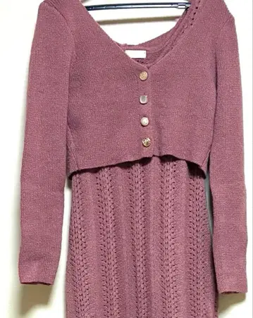 리젝시 앙상블 레이스 니트 원피스