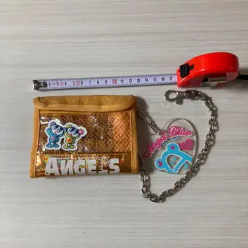 엔젤 블루 ANGELS 오렌지 카드 케이스 스트랩 포함 지갑
