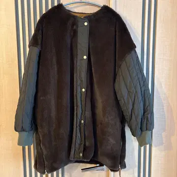 12/16(화)까지 5700엔 Bab 퀼팅 보아 코트