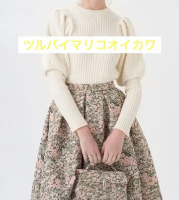 새상품 트루 바이 마리코 오이카와 Augusta 긴팔 니트 화이트