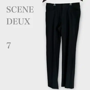 세느두 스트레이트 팬츠 슬랙스 센터 프레스 블랙 XS 업무복