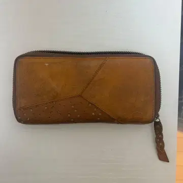 브라운 가죽 장지갑