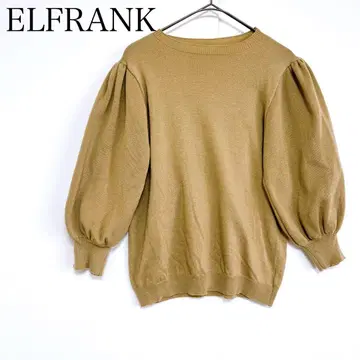 엘프랭크 퍼프 슬리브 니트  7부 소매 풀오버 스웨터