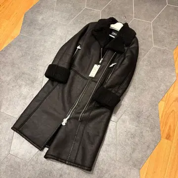 ZARA 자라 더블 페이스 롱 라이더스 코트