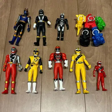 묶음 판매 슈퍼 전대 소프트 비닐 9체