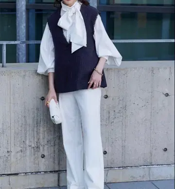 [ 새상품급 ] ur's 2way 보타이 블라우스 화이트 M 유어스