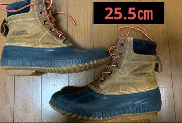 SOREL 방수 하이컷 부츠 브라운/네이비 25.5cm