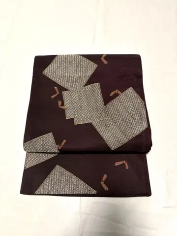 [새상품] 부쇼안의 오비 크림슨 컬러, 자수 있음