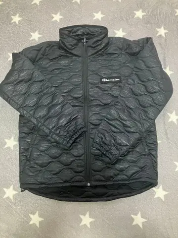 Champion 블랙 퀼팅 M 점퍼 블루종