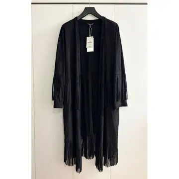 ZARA 스웨이드 웨스턴 자켓 프린지 블랙 검정 자라 코트
