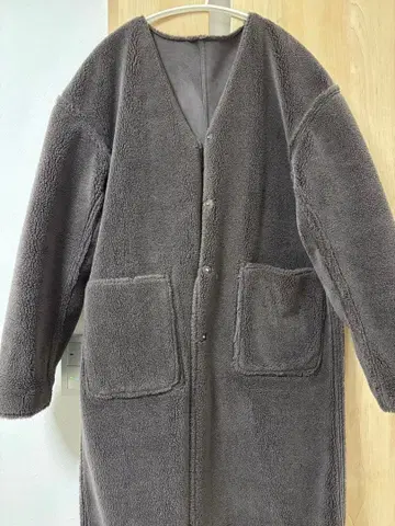 UNITED ARROWS_리버서블 노카라 보아 코트 아우터