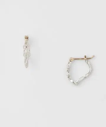 새상품급 agete 실버 후프 귀걸이 판매 인증서 포함