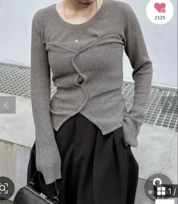 WAVE 뷔스티에 SET 니트 카프리슈 마쥬 그레이