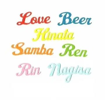 [ 330엔~ ] 필기체 펠트 다리미 패치 [ 오더 ]