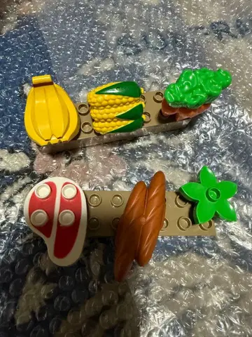 LEGO듀플로 레고 듀플로 바나나 옥수수 당근 고기 빵 음식