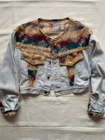 데님 크롭 자켓