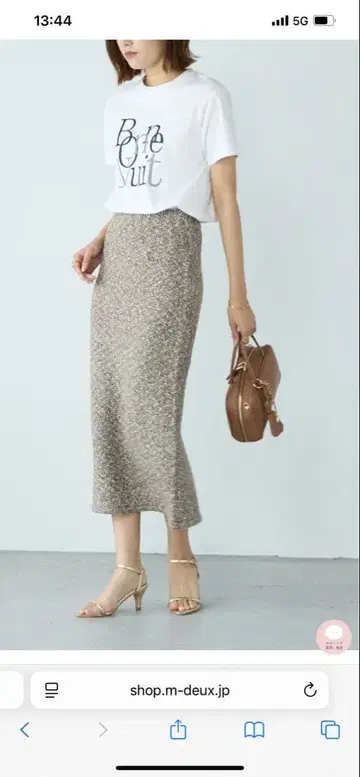 M.deux 라메 MIX 니트 스커트