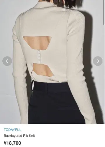 TODAYFULBacklayeredRibKnit 백 레이어드 리브 니트