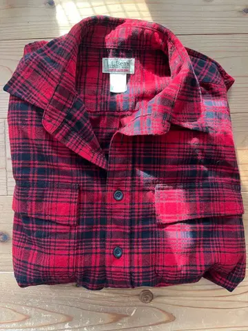 L.L.Bean 플란넬 셔츠 빨검 체크 L 사이즈