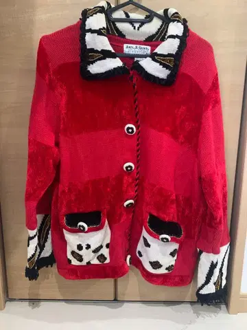 Jack B Quick 여성용 니트 가디건 스웨터 빨간색 구제 의류