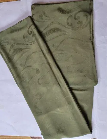 올리브 그린 흐르는 물 무늬 무지 기모노