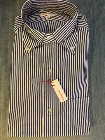 DRESSTERIOR 드레 스테리아 스트라이프 버튼 다운 셔츠 M 미사용