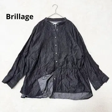 브리아 핀턱 블라우스 밴드 카라 4L 빅 사이즈 미사용급